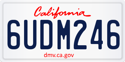 CA license plate 6UDM246