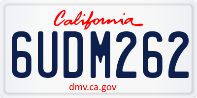 CA license plate 6UDM262