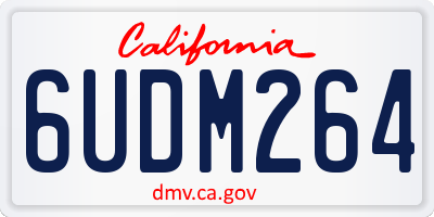 CA license plate 6UDM264