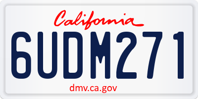 CA license plate 6UDM271