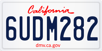 CA license plate 6UDM282