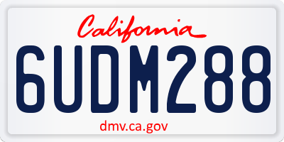 CA license plate 6UDM288