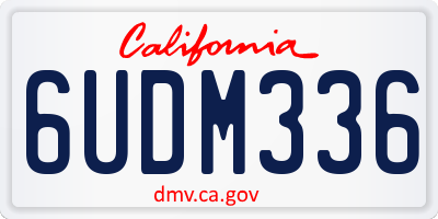 CA license plate 6UDM336