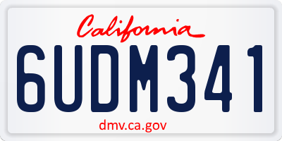 CA license plate 6UDM341