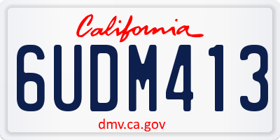 CA license plate 6UDM413