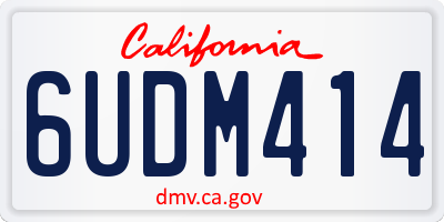 CA license plate 6UDM414