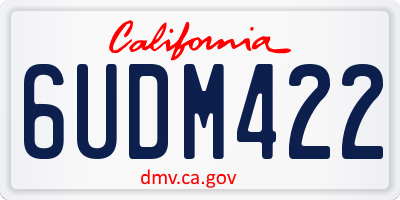 CA license plate 6UDM422