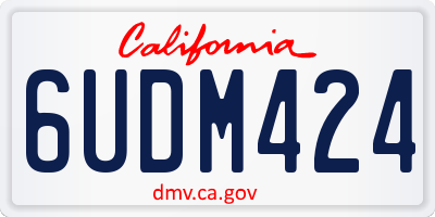 CA license plate 6UDM424