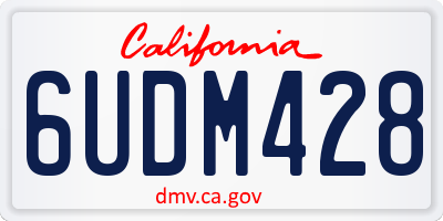 CA license plate 6UDM428