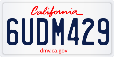 CA license plate 6UDM429