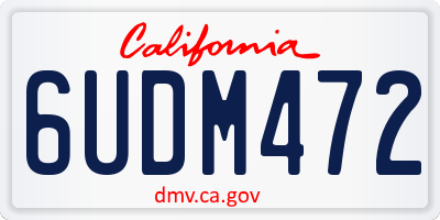 CA license plate 6UDM472