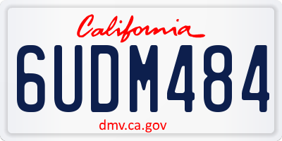 CA license plate 6UDM484