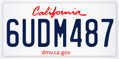 CA license plate 6UDM487