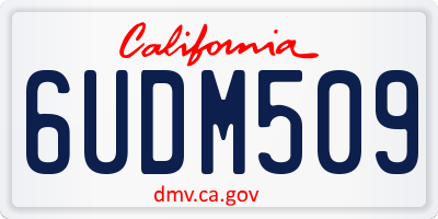 CA license plate 6UDM509
