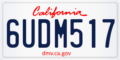 CA license plate 6UDM517