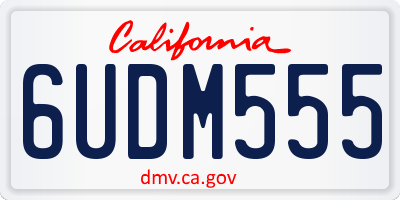CA license plate 6UDM555