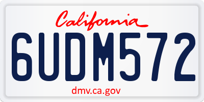 CA license plate 6UDM572