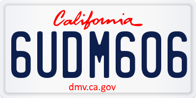CA license plate 6UDM606