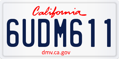 CA license plate 6UDM611