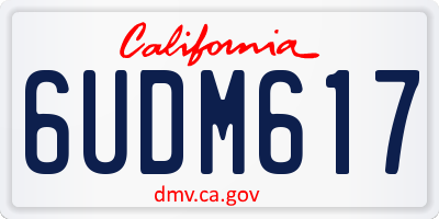 CA license plate 6UDM617