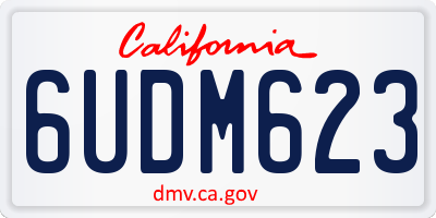 CA license plate 6UDM623