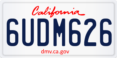 CA license plate 6UDM626
