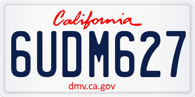 CA license plate 6UDM627