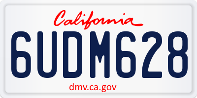 CA license plate 6UDM628