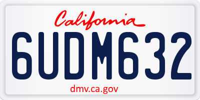 CA license plate 6UDM632