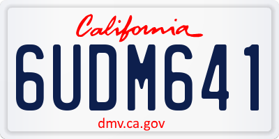 CA license plate 6UDM641