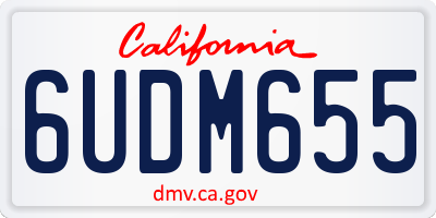 CA license plate 6UDM655