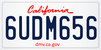 CA license plate 6UDM656