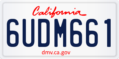 CA license plate 6UDM661