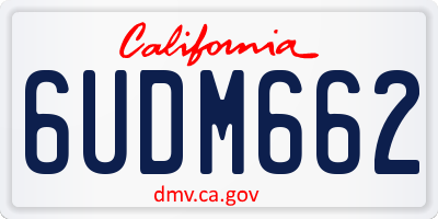 CA license plate 6UDM662