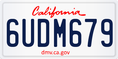 CA license plate 6UDM679