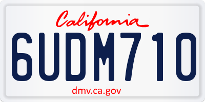 CA license plate 6UDM710
