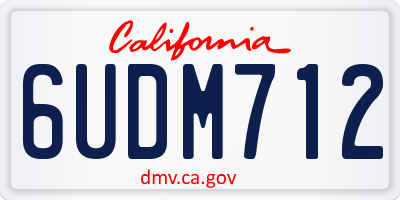 CA license plate 6UDM712