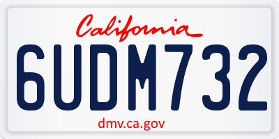 CA license plate 6UDM732