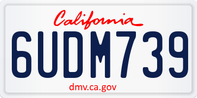 CA license plate 6UDM739