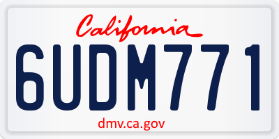 CA license plate 6UDM771