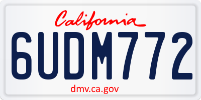 CA license plate 6UDM772