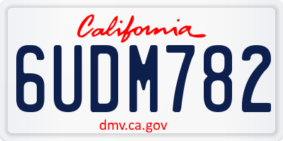 CA license plate 6UDM782