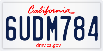 CA license plate 6UDM784