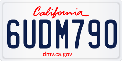 CA license plate 6UDM790