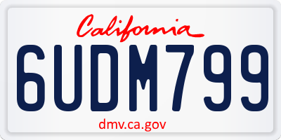 CA license plate 6UDM799