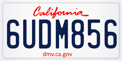 CA license plate 6UDM856