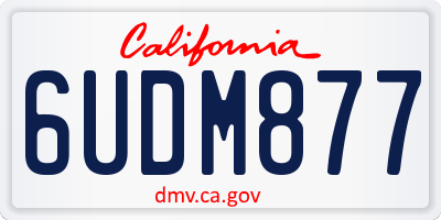 CA license plate 6UDM877