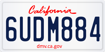 CA license plate 6UDM884