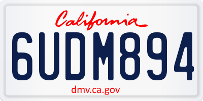 CA license plate 6UDM894