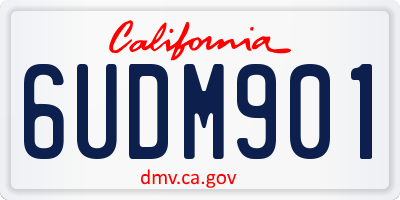 CA license plate 6UDM901